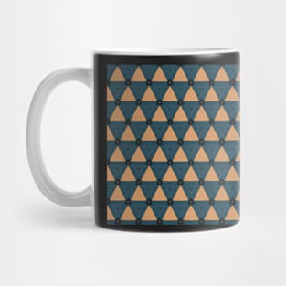 Turquoise And Beige Triangle Pattern Mug